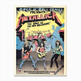 Metallica Vintage Concert Music Poster Canvas Print