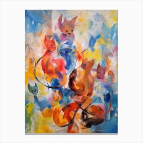 Squirrel Abstract Expressionism 1 Canvas Print