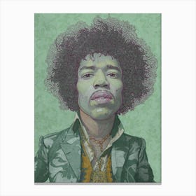 Jimi Hendrix Illustration Canvas Print