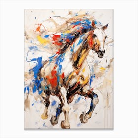 A Horse Painting In The Style Of Abstract Expressionist Techniques 2 Canvas Print