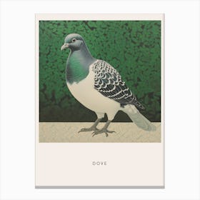 Ohara Koson Inspired Bird Painting Dove 3 Poster Canvas Print