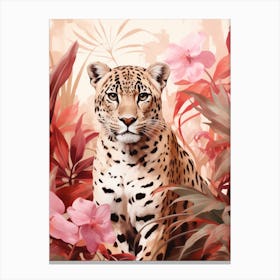 Leopard In The Jungle Canvas Print