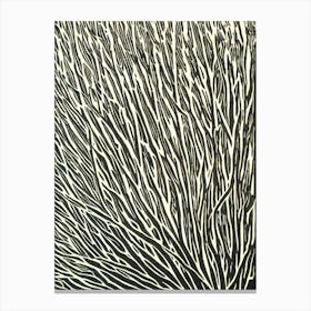 Acropora Rongelapensis Linocut Canvas Print