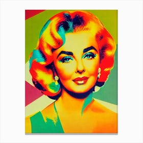 Elizabeth Taylor Colourful Pop Movies Art Movies Canvas Print