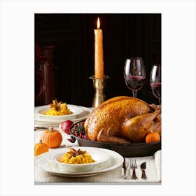 Thanksgiving Table Canvas Print