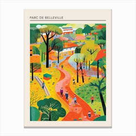 Parc De Belleville Paris France 2 Canvas Print