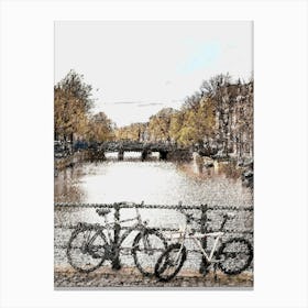 Amsterdam Bikes Canvas Print