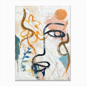 Kainalu Abstract Painted Face   Canvas Print