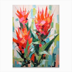Cactus Painting Ferocactus 2 Canvas Print