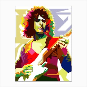 Ritchie Blackmore Deep Purple Guitarist Pop Art Wpap Canvas Print