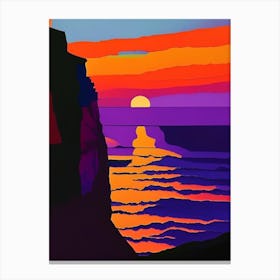 Cliff Edge Sunset Canvas Print