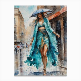 Turquoise Dancer Canvas Print