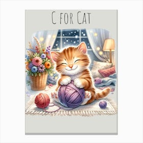 C For Cat 2 Nursery Canvas Print