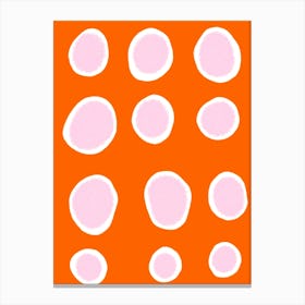 Orange circles 1 Canvas Print