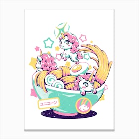 Unicorn Bowl - Cute Geek Food Ramen Japanese Magic Unicorns Gift Canvas Print