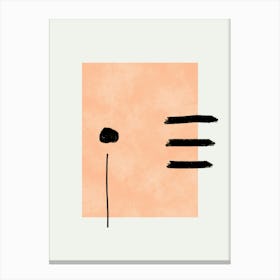 Peach Fuzz Abstract Artwork Canvas Print