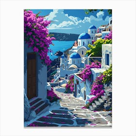 Beautiful Santorini Greece Wall Art 2 Canvas Print