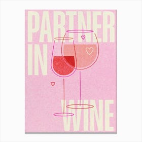 Partner In Wine Canvas Print