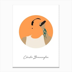 Chester Bennington Guitarist Minimalist Canvas Print