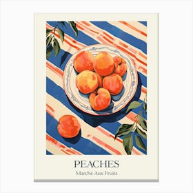 Marche Aux Fruits Peaches Fruit Summer Illustration 7 Canvas Print