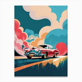 Classic Car In The Sky Canvas Print