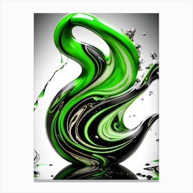 4x Green Dragon Marble Chromatic Silver Green An Canvas Print