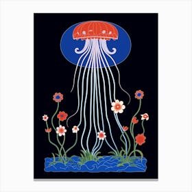 Turritopsis Dohrnii Importal Jellyfish Cartoon 2 Canvas Print