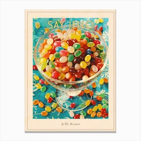 Jelly Beans Candy Sweets Pattern 1 Poster Canvas Print