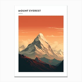 Mount Everest 1 Hiking Trail Landscape Poster Canvas Print