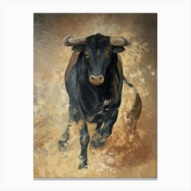 Schwarzer Stier Canvas Print