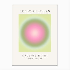 Les Couleurs | 07 - Pink And Green Gradient Aura Canvas Print