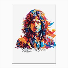 John Paul Jones, Led Zeppelin 06 Portrait Music Icon Style WPAP Pop Art Canvas Print