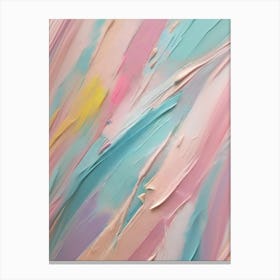 Abstract Pastel Paint Strokes Canvas Print