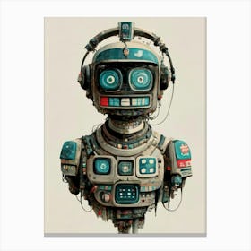 Robot Head 2 Canvas Print