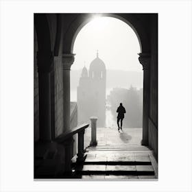 Dubrovnik, Croatia, Mediterranean Black And White Photography Analogue 5 Canvas Print