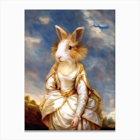 Princess Sarah The Rabbit Pet Portraits Canvas Print