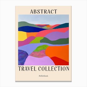 Abstract Travel Collection Poster Netherlands 1 Canvas Print