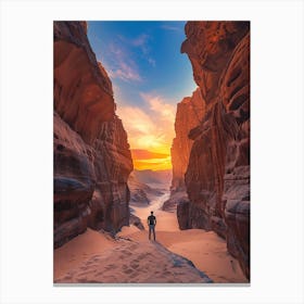 Sunset In Wadi Rum Canvas Print