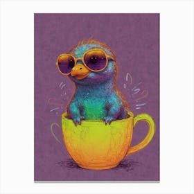 Duck In A Cup Canvas Print