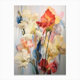 Abstract Flower Painting Gladiolus 2 Canvas Print
