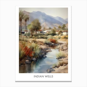 Indian Wells Watercolor 4travel Poster Canvas Print
