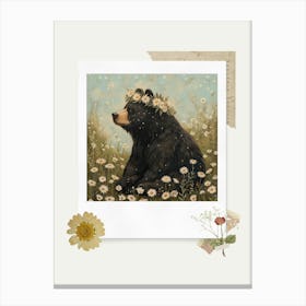 Scrapbook Bear Fairycore Painting 3 Canvas Print