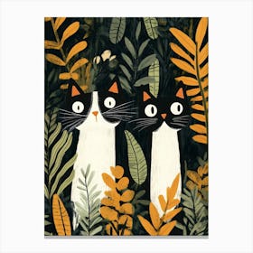 Cats In The Jungle 1 Canvas Print