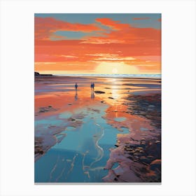 A Painting Of Camber Sands East Sussex 1 Canvas Print