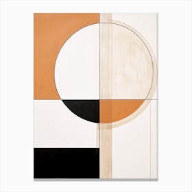 Jubilant Geometry: Abstract Bauhaus Carnival Canvas Print