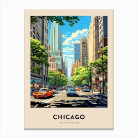 Magnificent Mile 5 Chicago Travel Poster Canvas Print