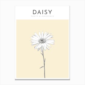 Daisy Print Modern Flower Poster Bamber Prints Canvas Print