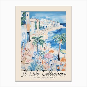 Gallipoli, Puglia   Italy Il Lido Collection Beach Club Poster 2 Canvas Print