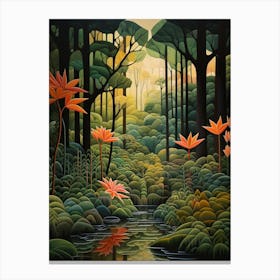Jungle Abstract Minimalist 12 Canvas Print