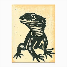Tokay Gecko Lizard Block Colour 1 Canvas Print